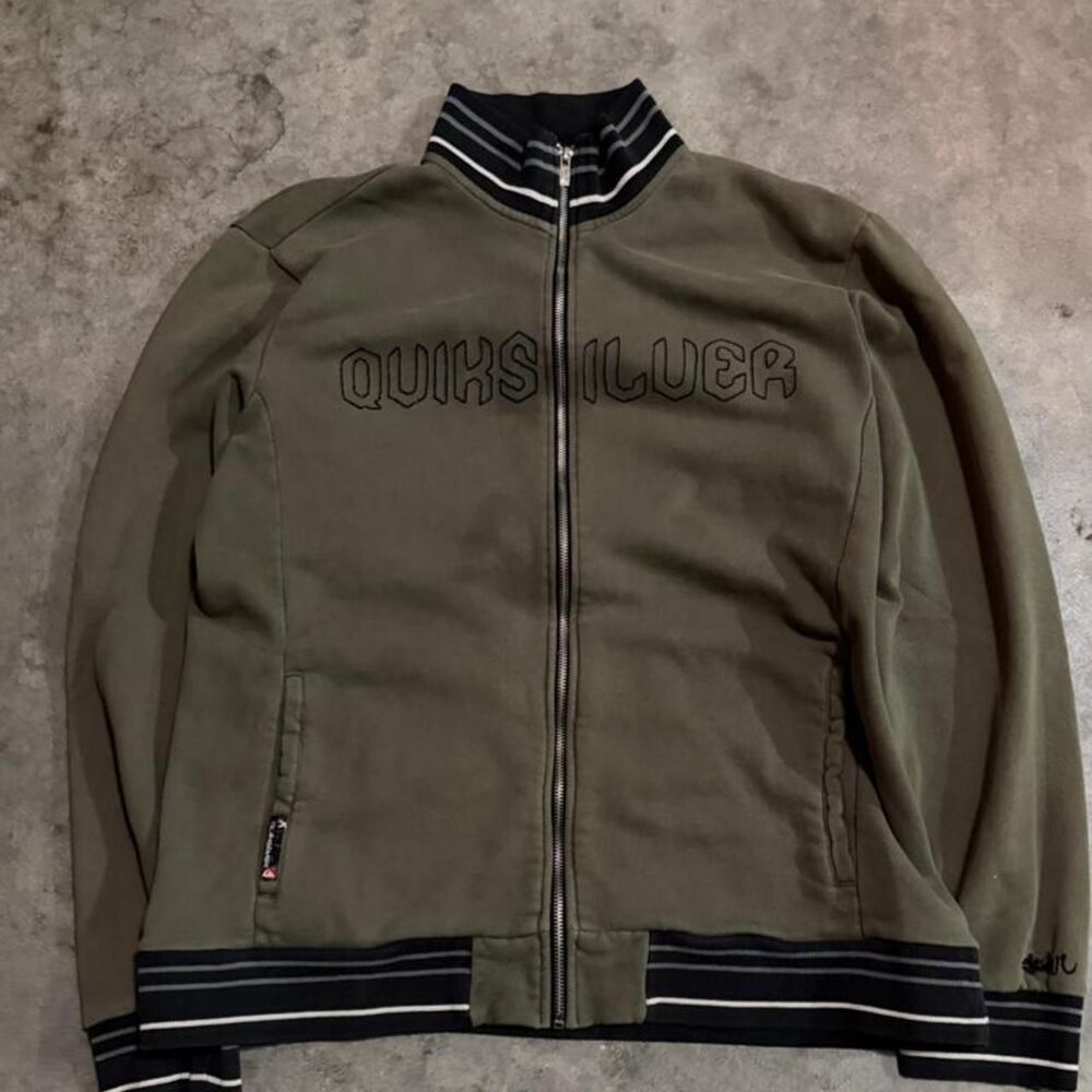 Quiksilver Men's Khaki and Green Jacket